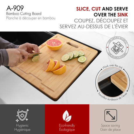 15 1/8" Bamboo Workstation Cutting Board