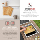 15 1/8" Bamboo Workstation Cutting Board