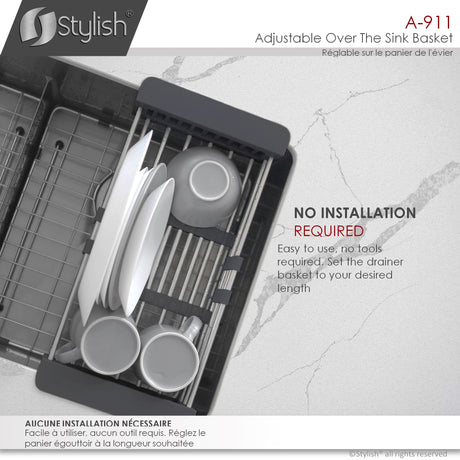 17 1/4" Over the Sink Adjustable Dish Rack