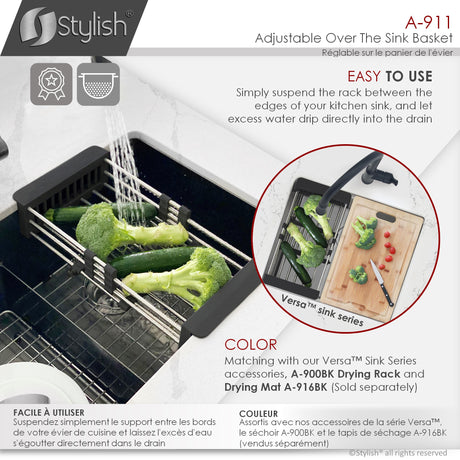 17 1/4" Over the Sink Adjustable Dish Rack