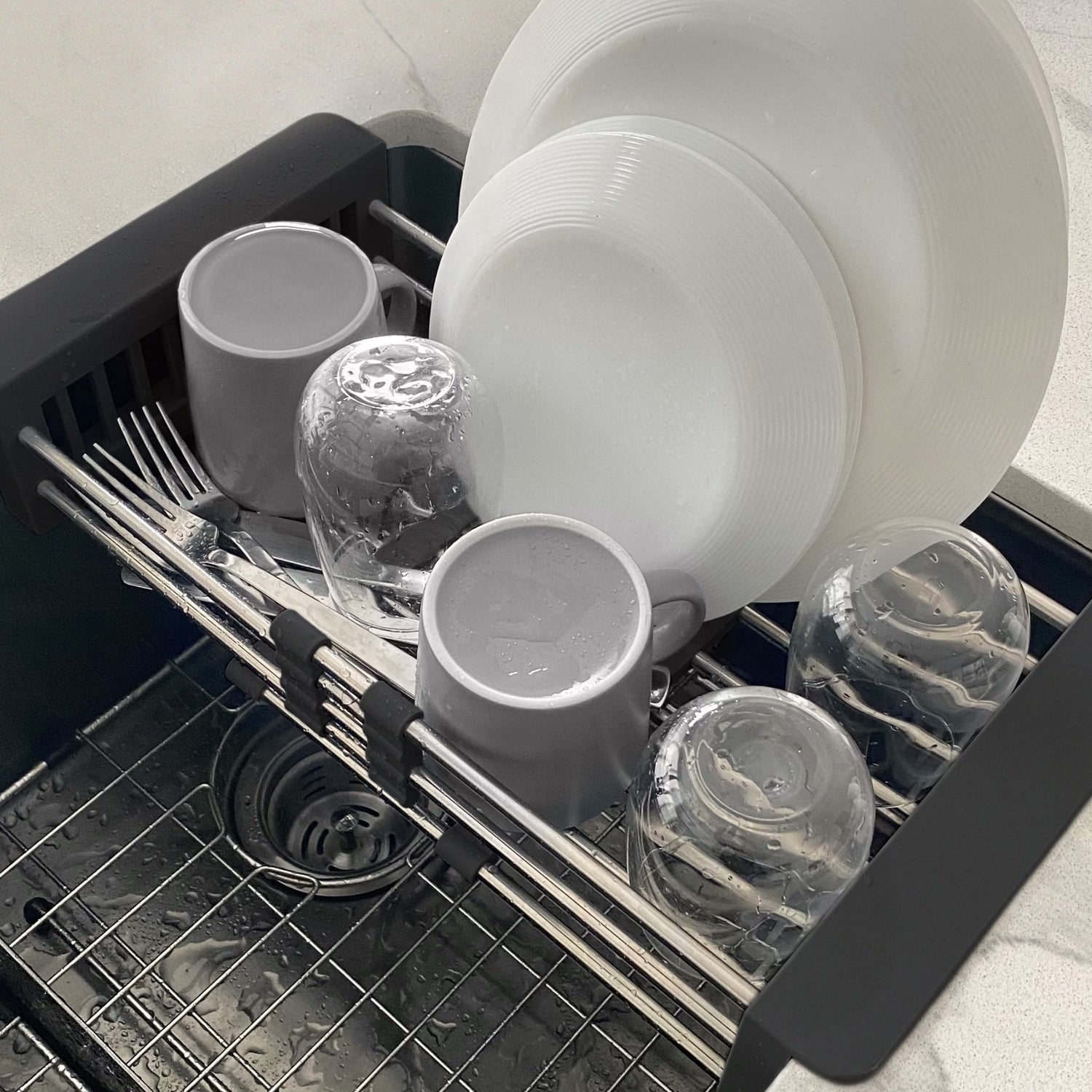 17 1/4" Over the Sink Adjustable Dish Rack