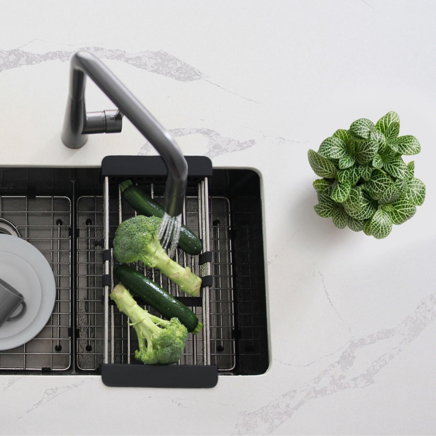17 1/4" Over the Sink Adjustable Dish Rack