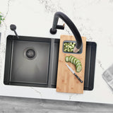 18" Bamboo Cutting Board with 1 Collapsible Container