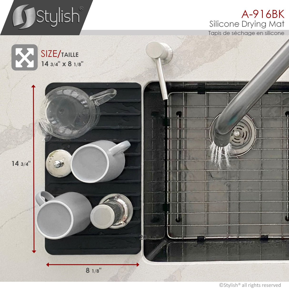 20 1/2" Silicone Drying Mat and Trivet