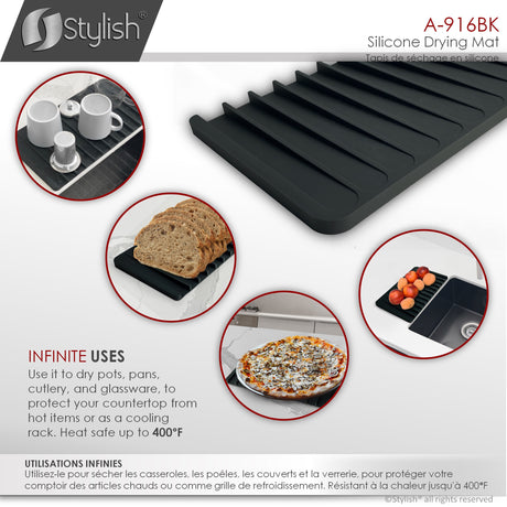 20 1/2" Silicone Drying Mat and Trivet