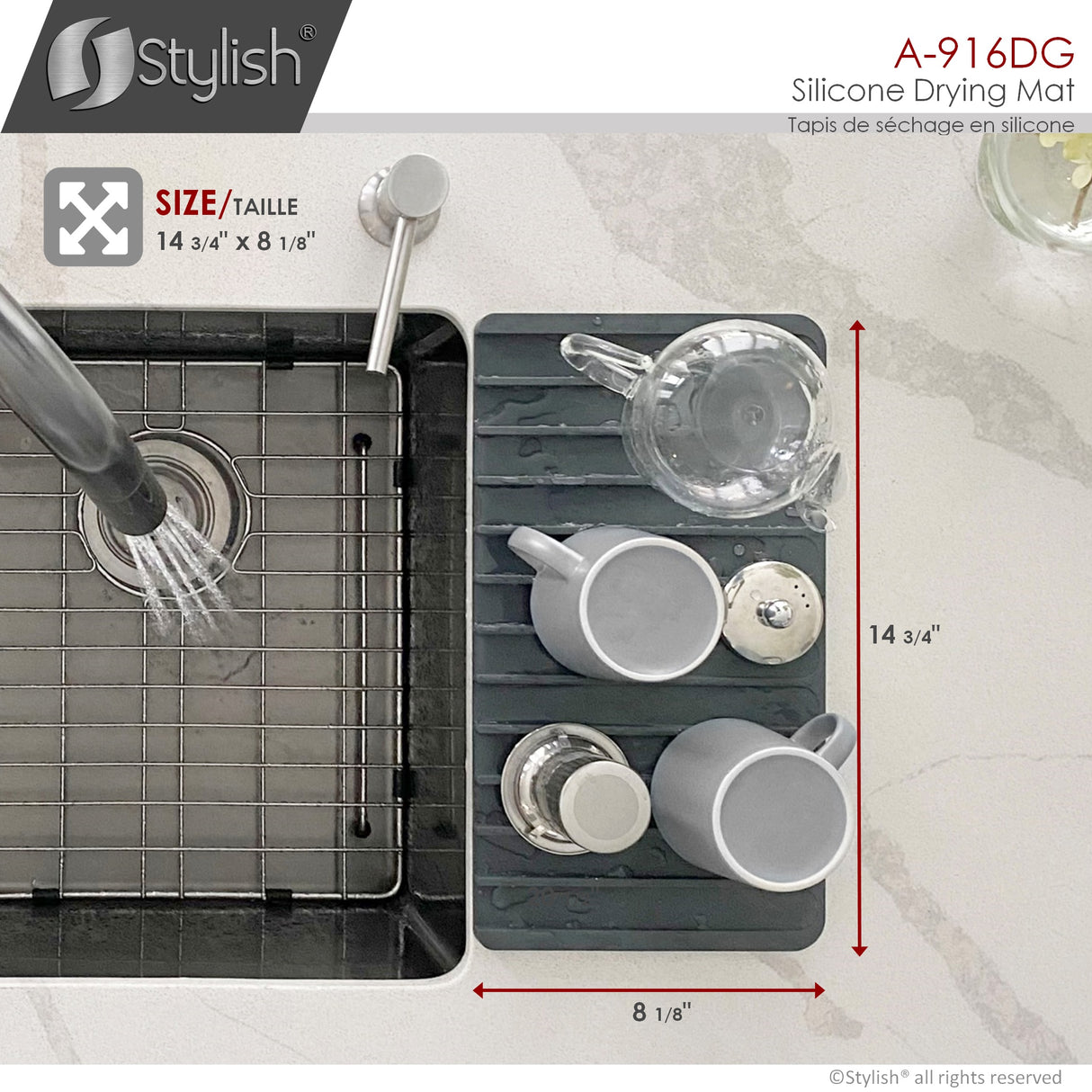 20 1/2" Silicone Drying Mat and Trivet