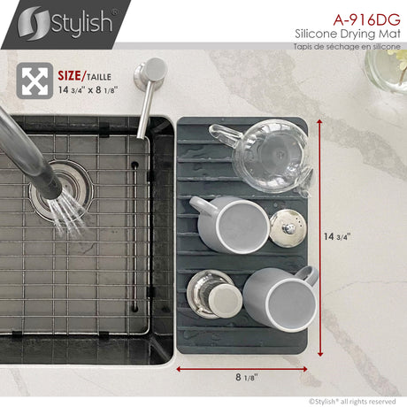 20 1/2" Silicone Drying Mat and Trivet