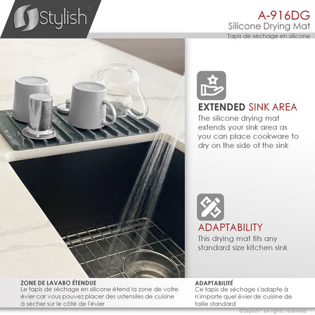 20 1/2" Silicone Drying Mat and Trivet