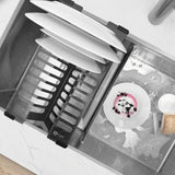 16 3/4" Over Sink Dish Organizer Black