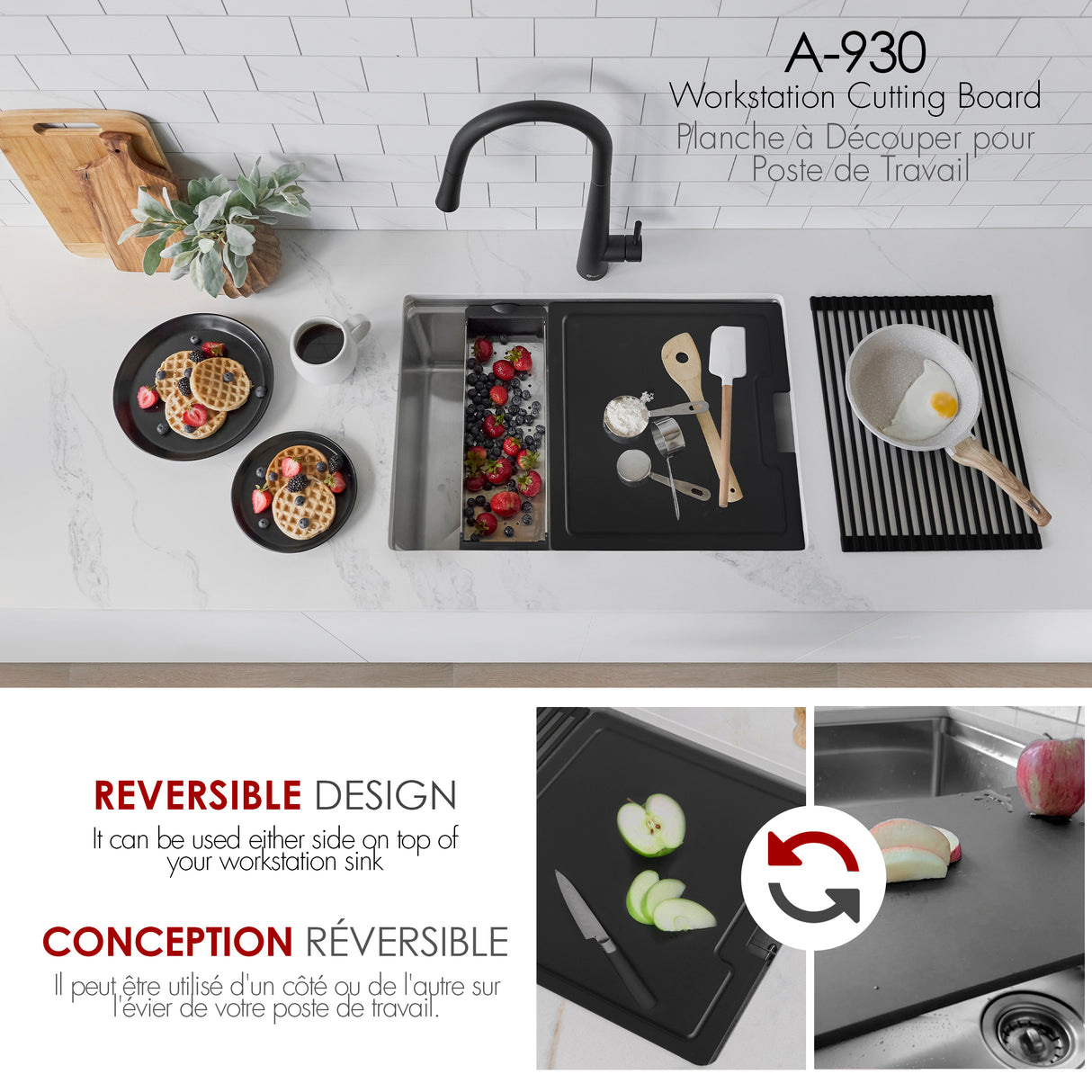 16 3/4" Wood Fiber Workstation Cutting Board
