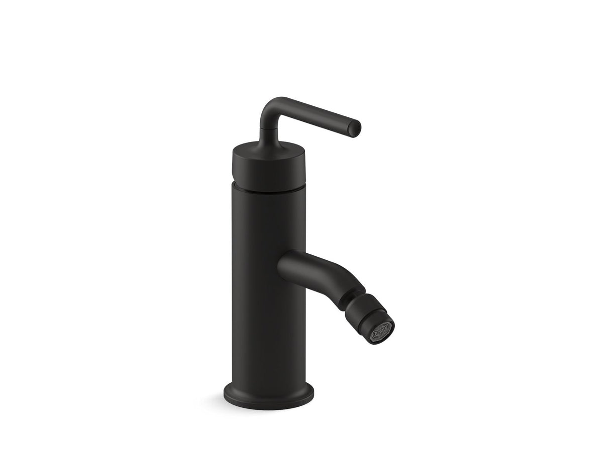 Purist® Horizontal swivel spray aerator bidet faucet with straight lever handle