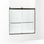 Levity® 56-5/8"-59-5/8" W x 59-3/4" H bypass bath door with 1/4"-thick Crystal Clear glass