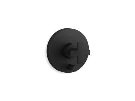 Composed® Rite-Temp® valve trim with push-button diverter and cross handle