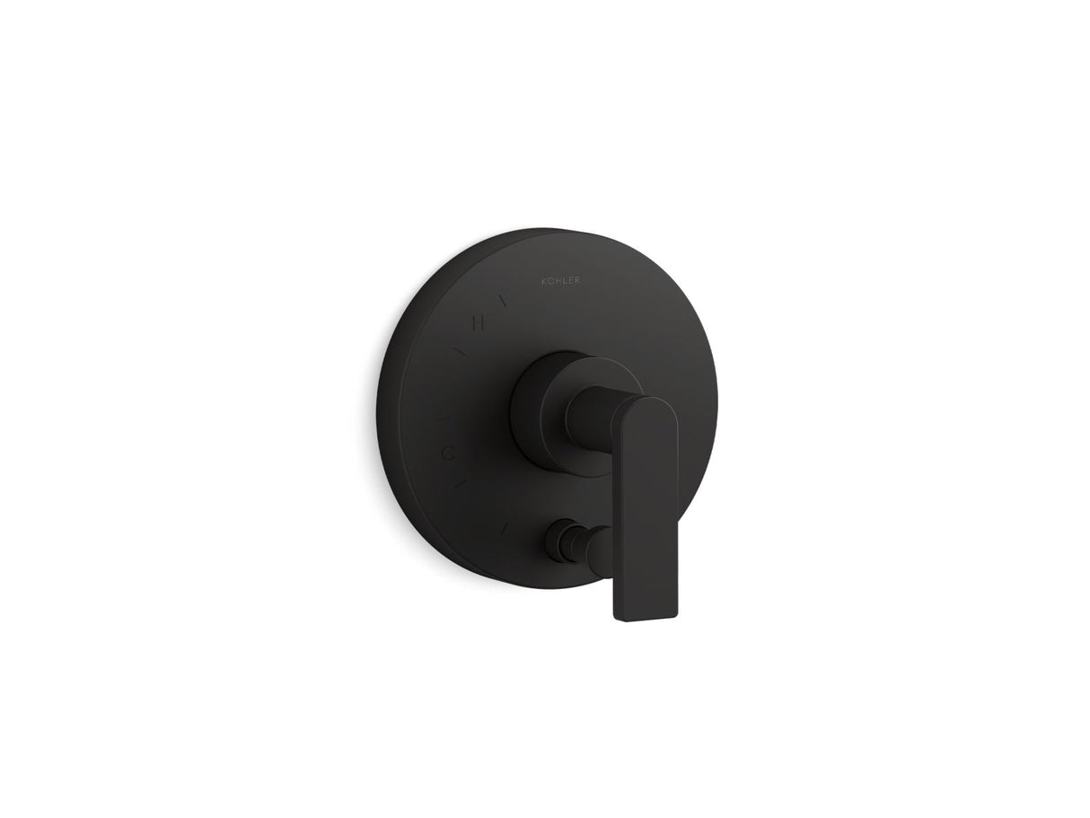 Composed® Rite-Temp® valve trim with push-button diverter and lever handle