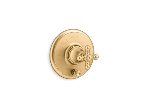 Artifacts® Rite-Temp® valve trim with push-button diverter and cross handle