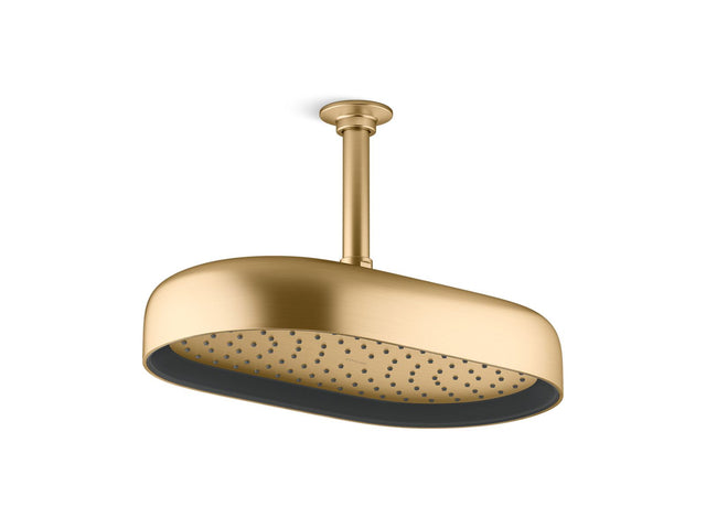 Statement® Oblong 14" single-function rainhead, 2.5 gpm