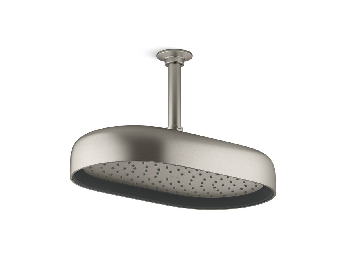 Statement® Oblong 14" single-function rainhead, 2.5 gpm
