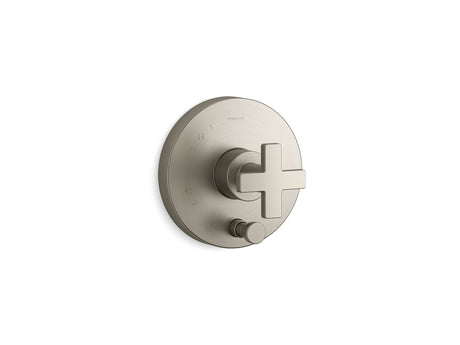 Composed® Rite-Temp® valve trim with push-button diverter and cross handle