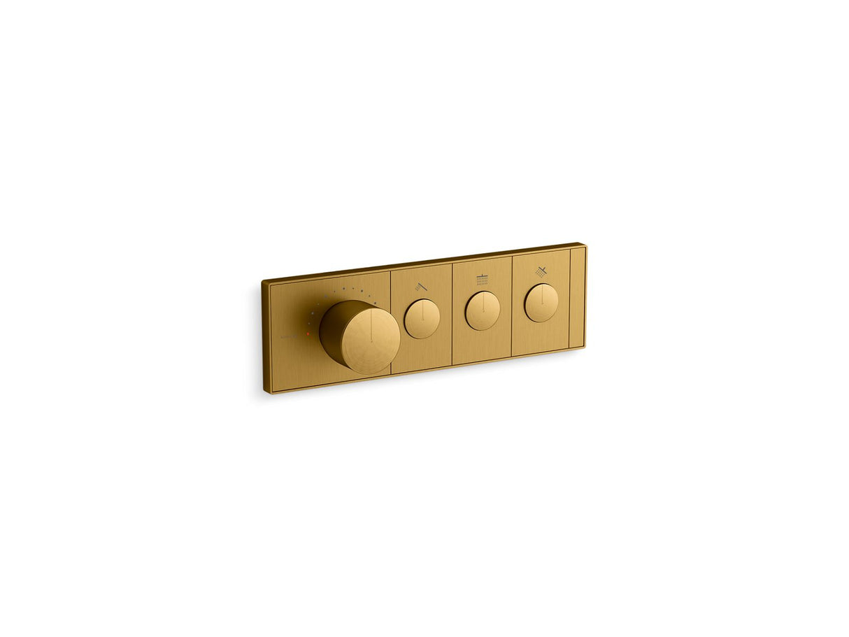 Anthem® Three-outlet recessed mechanical thermostatic valve control