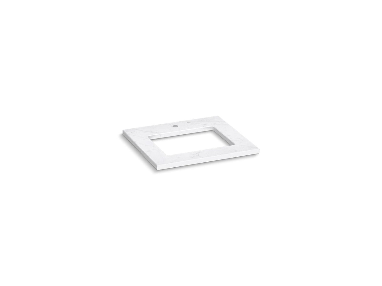 Silestone® 25" quartz vanity top with rectangular cutout