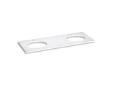 Silestone® quartz 61" vanity top with double oval cutouts