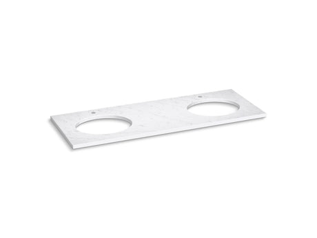 Silestone® quartz 61" vanity top with double oval cutouts