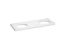 Silestone® quartz 61" vanity top with double oval cutouts