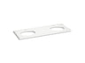Silestone® quartz 61" vanity top with double oval cutouts