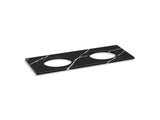 Silestone® quartz 61" vanity top with double oval cutouts