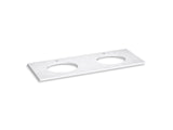 Silestone® quartz 61" vanity top with double oval cutouts