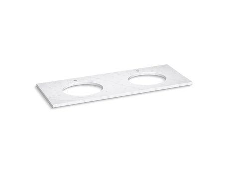 Silestone® quartz 61" vanity top with double oval cutouts