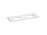 Silestone® quartz 61" vanity top with double oval cutouts