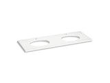 Silestone® quartz 61" vanity top with double oval cutouts