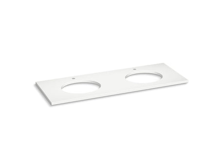 Silestone® quartz 61" vanity top with double oval cutouts