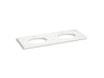 Silestone® quartz 61" vanity top with double oval cutouts