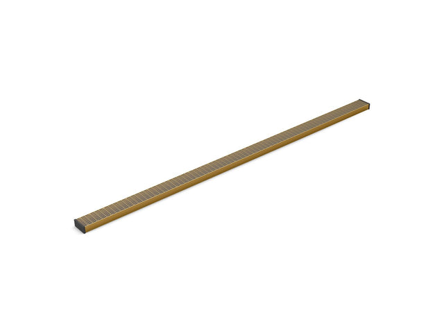 2-1/2" x 60" linear drain grate with lattice pattern