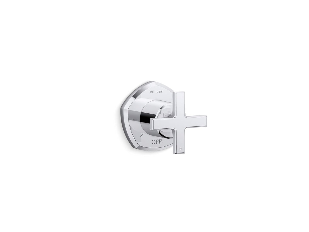 Occasion® MasterShower® volume control valve trim with cross handle
