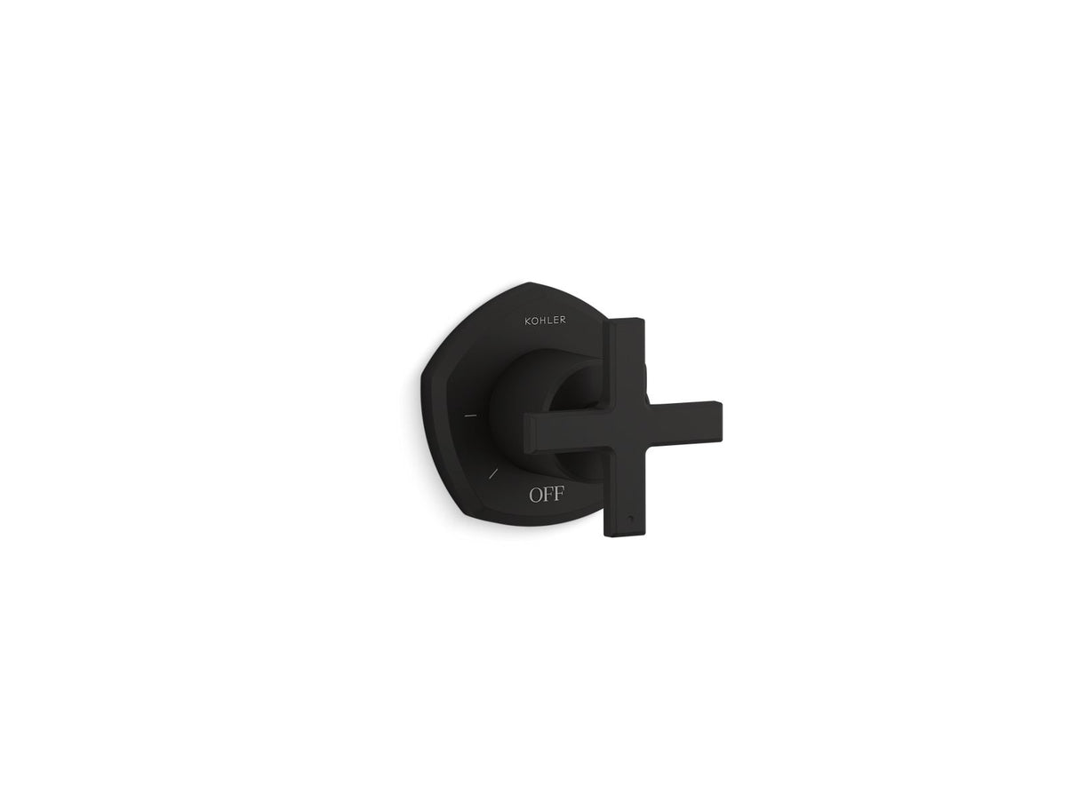 Occasion® MasterShower® volume control valve trim with cross handle