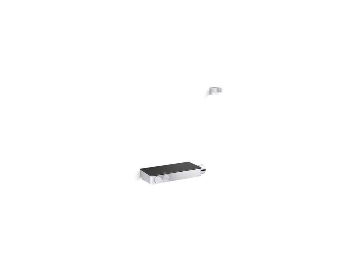 Anthem® Two-way exposed thermostatic valve and control panel with integrated handshower holder
