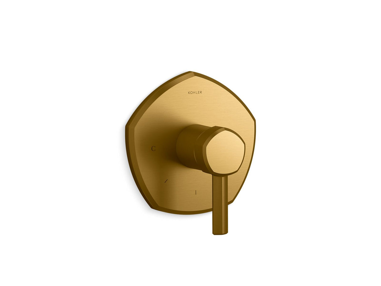 Occasion® MasterShower® temperature control valve trim with lever handle