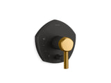 Occasion® Rite-Temp® valve trim with push-button diverter and lever handle
