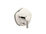 Occasion® Rite-Temp® valve trim with push-button diverter and lever handle