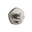 Occasion® Rite-Temp® valve trim with push-button diverter and cross handle
