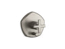 Occasion® Rite-Temp® valve trim with push-button diverter and cross handle