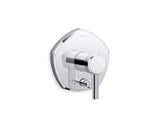 Occasion® Rite-Temp® valve trim with push-button diverter and lever handle