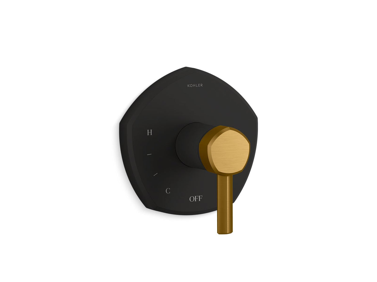 Occasion® Rite-Temp® valve trim with lever handle