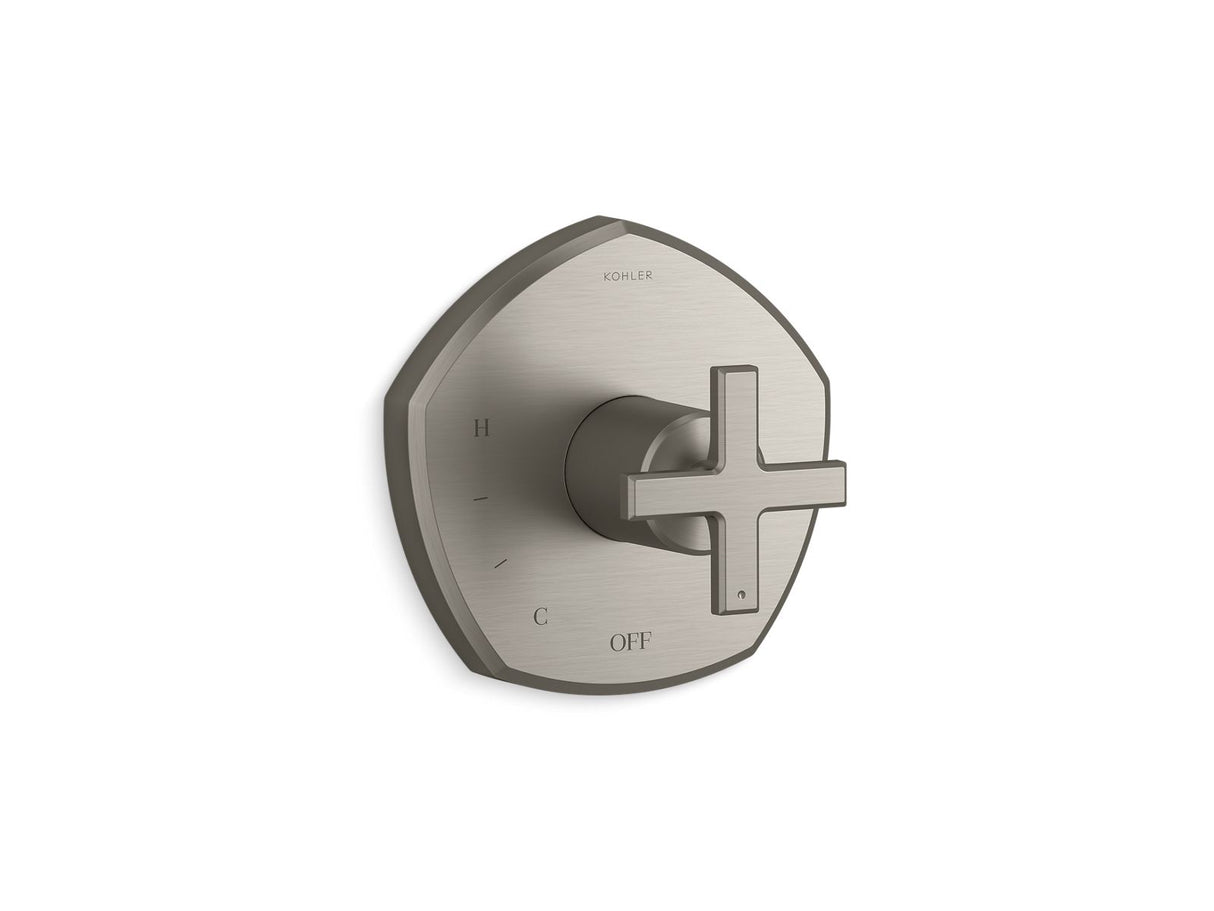 Occasion® Rite-Temp® valve trim with cross handle