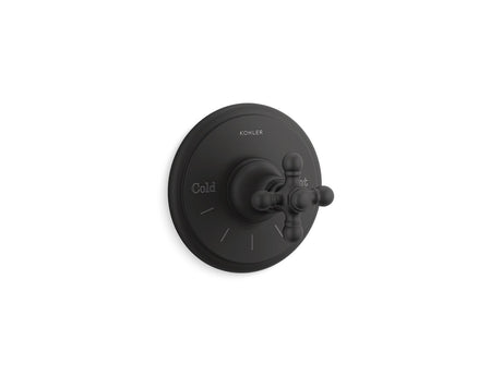 Artifacts® MasterShower® temperature control valve trim with cross handle