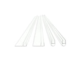 Sliding bath or shower door seal kit for 1/4"-thick glass