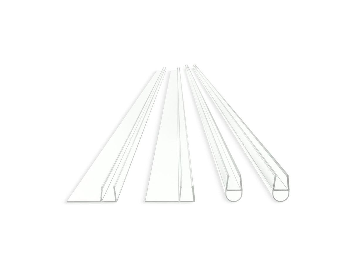 Sliding bath or shower door seal kit for 5/16"-thick glass